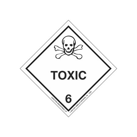 Hazardous Shipping Label - Class 6 Toxic