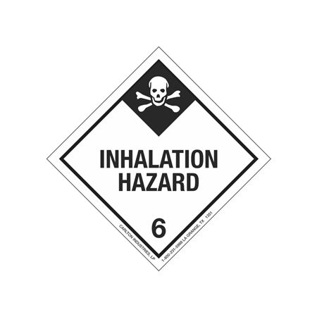 Hazardous Shipping Label - Class 6 Inhalation Hazard