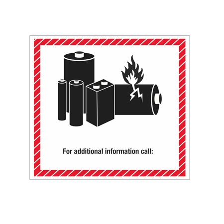 Custom Lithium Battery - For Additional Info Call... Label