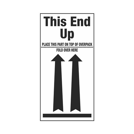 This End Up Double Arrow - Label