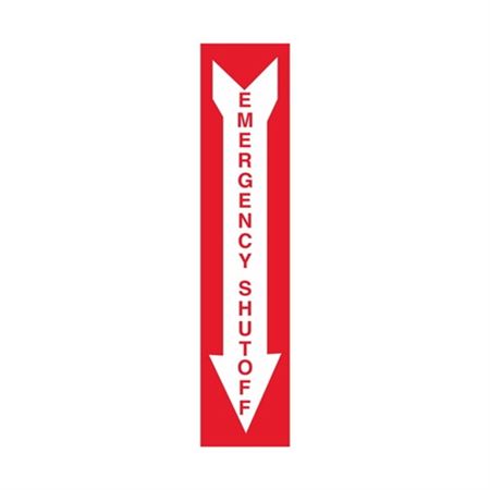 Emergency Shutoff Down Arrow - Vinyl Marker