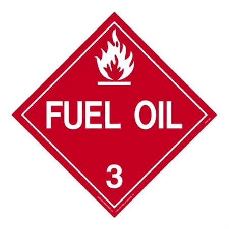Class 3 - Fuel Oil Worded Placard