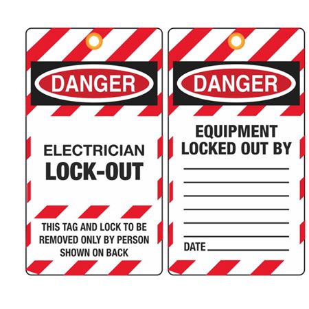 Danger Electrician Lockout Tag