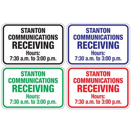 Custom Traffic and Parking Signs - 12" x 18" Horizontal