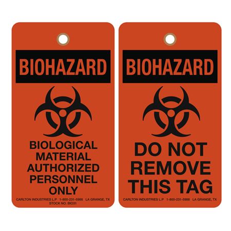 Biohazard Biological Material... Tag