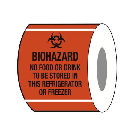 Biohazard No Food Or Drink... - Paper Label