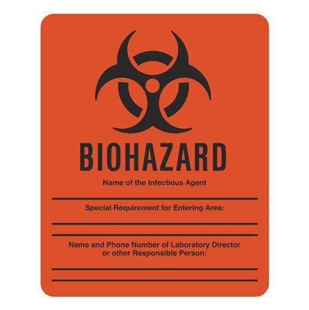 Biohazard Infection Agent Write-On Sign