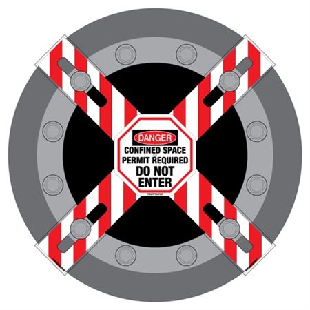Man-Way Cross Barrier Confined Space Do Not Enter