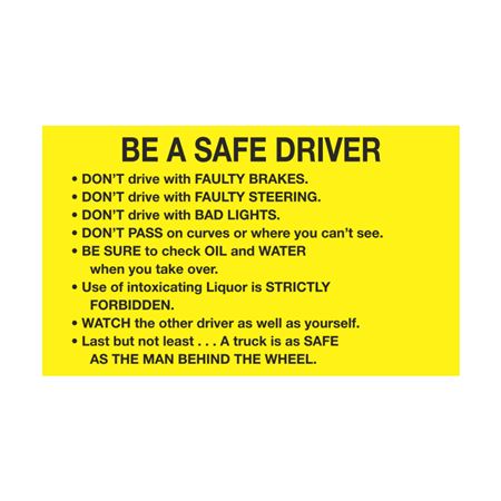 Be a Safe Driver Decal