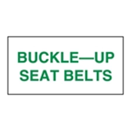 Seat Belt Decals - Buckle-Up Seat Belts 3 x 6