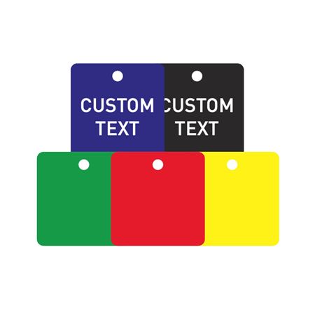 Custom Engraved or Blank Plastic Valve Tag - 1 3/4" Square