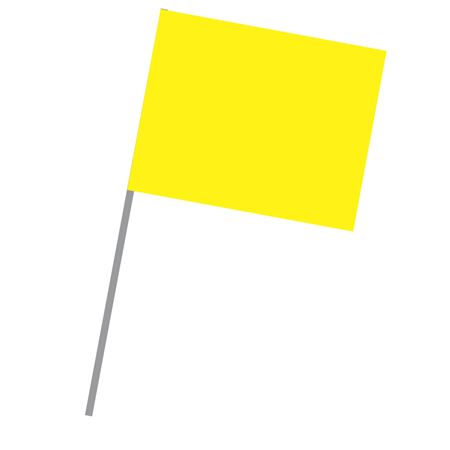 Custom Locating Flag 4" x 5" w/24" Plastic Staff