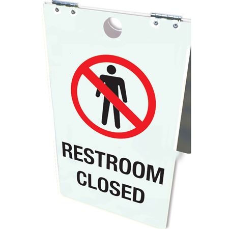 Restroom Closed 12" x 20" Floor Stand Sign