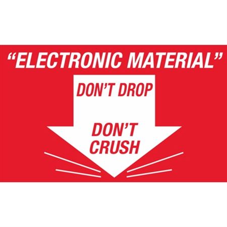 Electronic Material Don't Drop Don't Crush - Handling Label