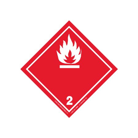 Transport Pictogram 4" Label - Class 2 Flammable Gas