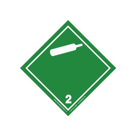 Transport Pictogram 2" Label - Class 2 Non-Flammable Gas