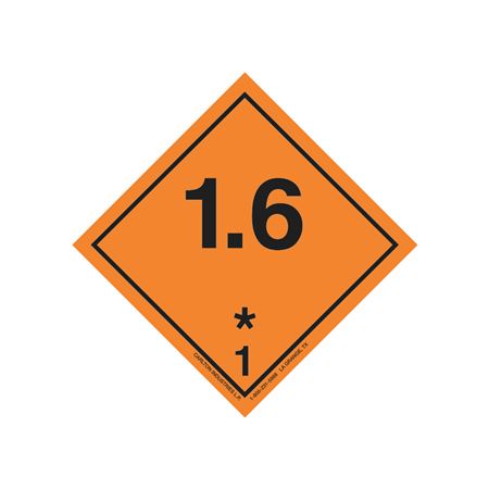 Transport Pictogram 2" Label - Class 1 Explosive 1.6