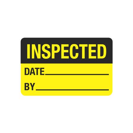 Calibration Labels - Inspected Date/By 1 1/2 x 2 3/8
