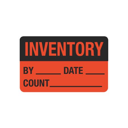 Calibration Labels - Inventory By/Date/Count - 1 1/2 x 2 3/8