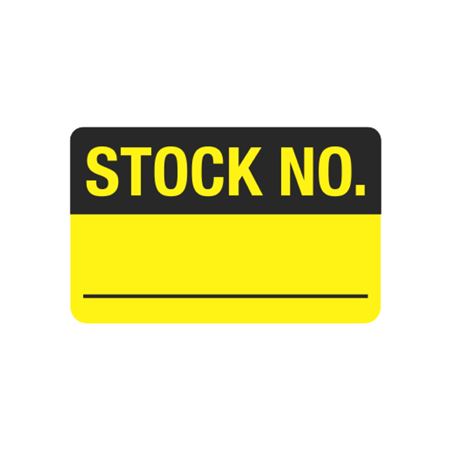 Calibration Labels - Stock No. - 1 1/2 x 2 3/8