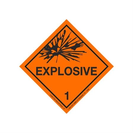 Hazardous Shipping Label - Class 1 Explosive