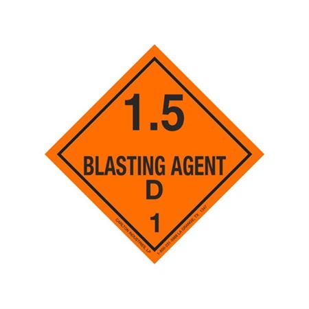 Hazardous Shipping Label - Class 1 Blasting Agent D 1.5