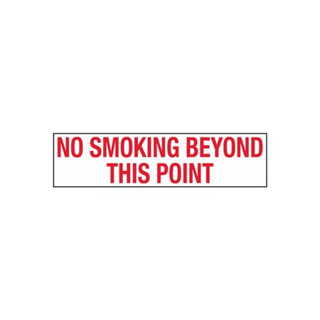 No Smoking Beyond This Point - 2" x 8" Decal