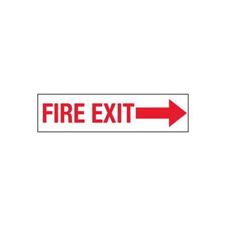 Fire Exit (Right Arrow) - 2" x 8" Decal