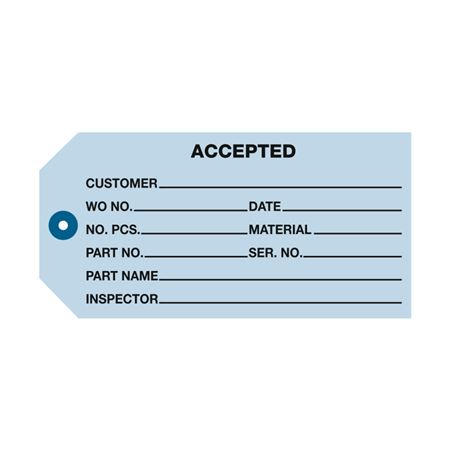 Inspection/Repair Tag - Blue - Accepted