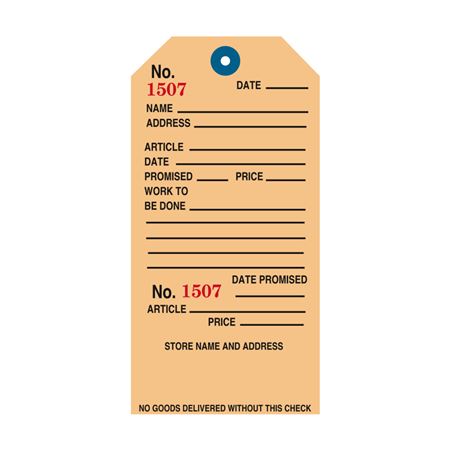 Inspection/Repair Tag - Manila - No Goods Delivered...