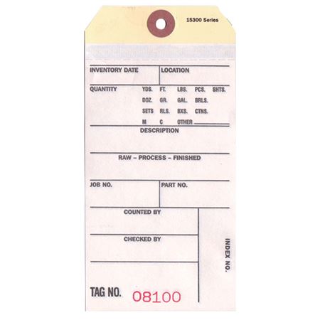 Multi-Part Inventory Tags - 2 Parts