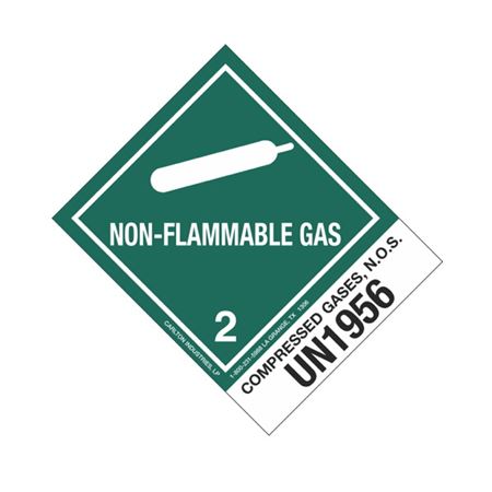 Hazmat Shipping Label/Description - Class 2 UN1956 Compressed Gases
