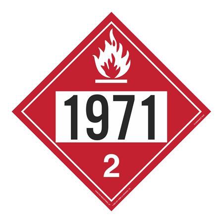 UN#1971 Flammable Gas Numbered Placard