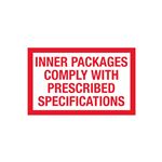 Inner Packages Comply With Prescribed Specs - Label