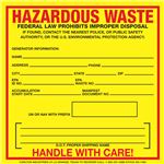 Custom Hazardous Waste Decal - Manifest Document
