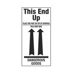This End Up Double Arrow Dangerous Goods - Label