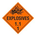 Class 1 - Explosives 1.1A Placard