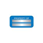 Stock Anodized Alum. Nameplates - Property Of - Blank