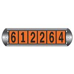 Aluminum Holder 6 - 2" Horizontal Characters