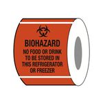 Biohazard No Food Or Drink... - Paper Label