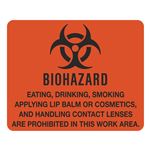 Biohazard No Eating Drinking Smoking... Sign