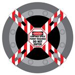 Man-Way Cross Barrier Confined Space Do Not Enter