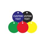 Custom Engraved or Blank Plastic Valve Tag - 1 1/2" Circle