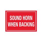Sound Horn When Backing Decal