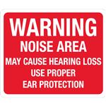 Warning Noise Area Sign 10 x 14 Polyethylene