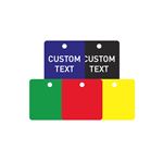 Custom Engraved or Blank Plastic Valve Tag - 1 1/2" Square