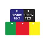 Custom Engraved or Blank Plastic Valve Tag - 1 3/4" Square