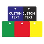 Custom Engraved or Blank Plastic Valve Tag - 2" Square