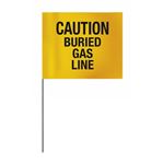 Caution Buried Gas Line Stock Flag