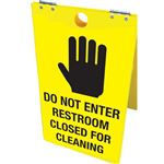Do Not Enter Restroom Closed For Cleaning 12" x 20" Floor Stand Sign
